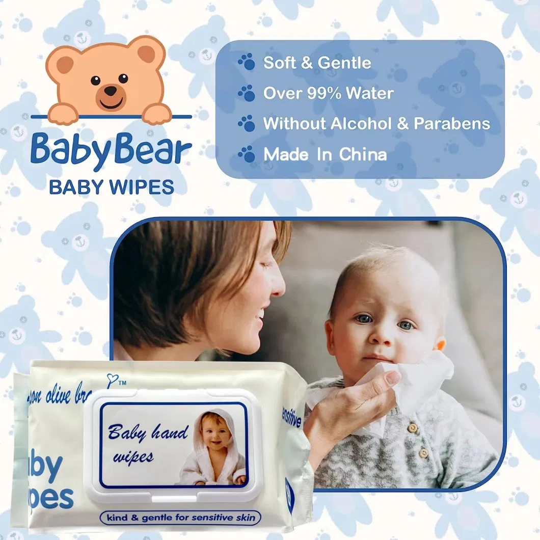 100% Biodegradable & Compostable Eco-Friendly Water Baby Wipes, Unscented, Hypoallergenic, Vegan, Alcohol-Free, Suitable for Sensitive Skin