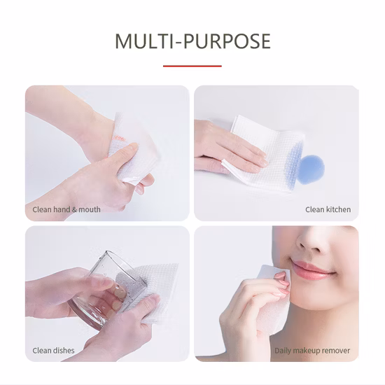 Toallas faciales de algodón Pañuelos faciales desechables ultra suaves y extragruesos para pieles sensibles y utilizados como toallitas limpiadoras, rollos desmaquillantes, uso seco y húmedo